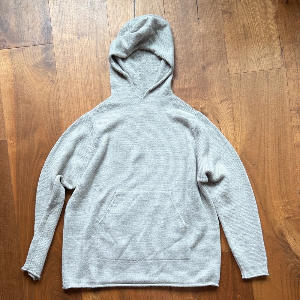 LAUREN MANOOGIAN / Soft Hoody / Wool Cashmere Pullover Hoodie Sweater / s